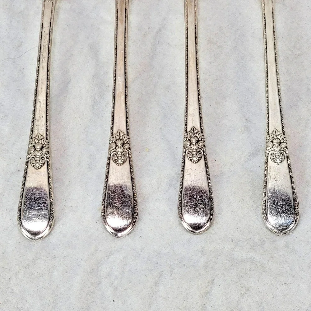 1847 Rogers Bros Adoration Lot of 4 Dinner Forks International Silver Plate